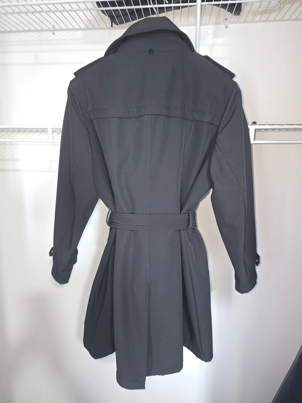 Michael Kors Black Trench Coat with Belt